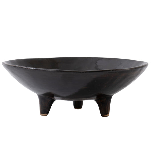 CM CHIC MONDAY 6.1" Decorative Bowl, Multi-Purpose Black Decorative Bowls for Keys, Candy and Home Decor, Small Ceramic Bowl