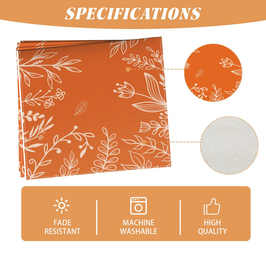 Fall Table Runner 72 Inch Seasonal Autumn Thanksgiving Kitchen Dining Room Table Decorations for Home Party Decor