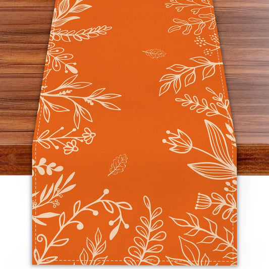 Fall Table Runner 72 Inch Seasonal Autumn Thanksgiving Kitchen Dining Room Table Decorations for Home Party Decor